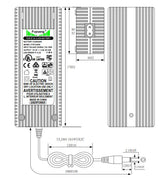 Replacement Charger 67.2V for Li-Ion batteries 60V 3A 210W